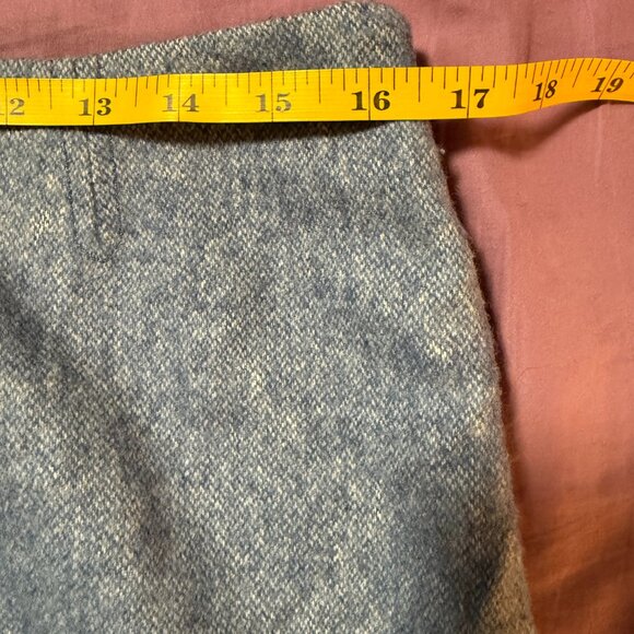 Banana Republic blue Italian flannel wool-blend pencil lined skirt size 10P - Picture 6 of 10